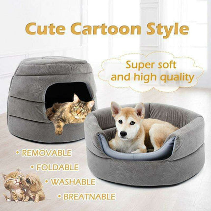 Elegant 5-in-1 Pet Oasis - Chic Dog Sofa Bed with Luxurious Puppy Cushion