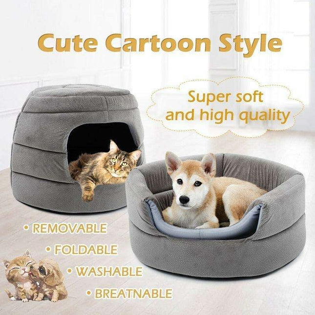 Elegant 5-in-1 Pet Oasis - Chic Dog Sofa Bed with Luxurious Puppy Cushion