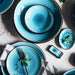 Enhance Your Dining Experience with our Elegant Blue Porcelain Dining Plates
