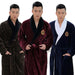 Winter Frost XL Plush Fleece Kimono Bathrobe - Men's Lounge Robe