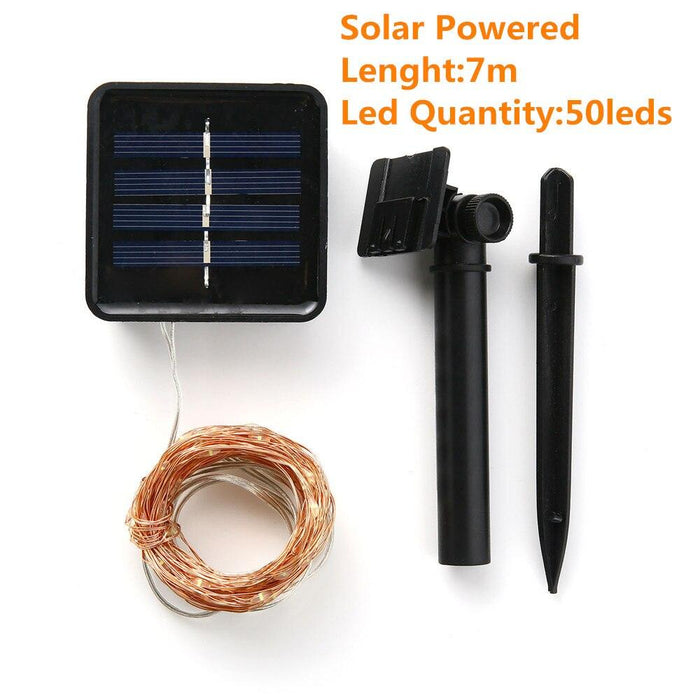 Festive Solar LED String Lights for Outdoor Decoration with 8 Lighting Modes and Various Length Options