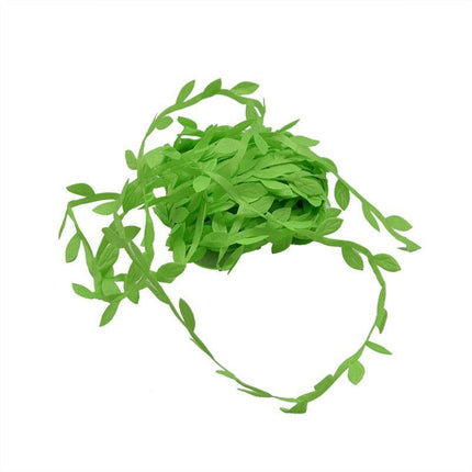 Lush Green Silk Leaf Garland - 10 Meters for Elegant Home Decor and Creative Crafts