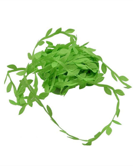 Lush Green Silk Leaf Garland - 10 Meters for Elegant Home Decor and Creative Crafts