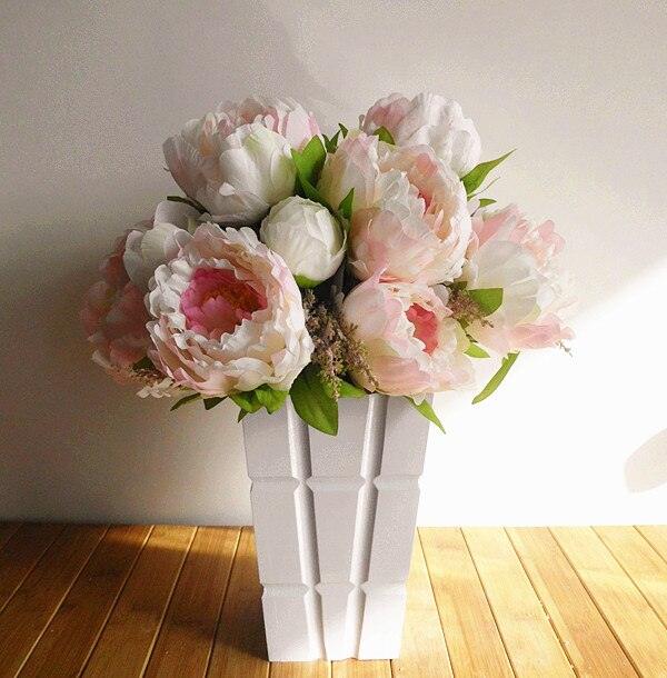 Elegant Silk Peony Bouquet Set - Ideal for Weddings and Home Aesthetics