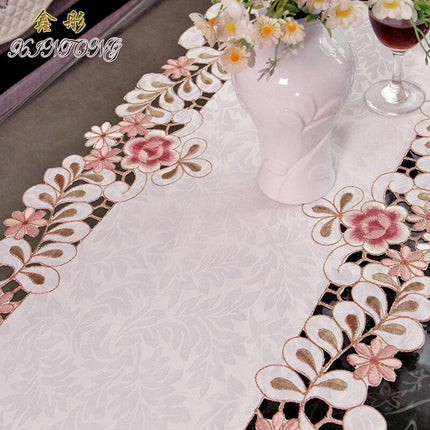 Elegant Botanical Embroidered Table Runner: Transform Your Home with Timeless Sophistication