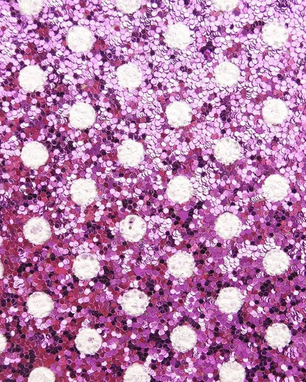 Sparkling Polka Dot Faux Leather Craft Sheets - Glamorous Creative Essentials