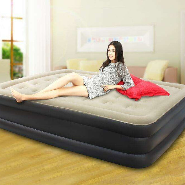 Premium Black Inflatable Sofa Bed for Luxurious Comfort and Versatility
