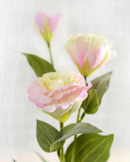 Deluxe 70cm Trigeminal Eustoma Silk Flower Bouquet - Lifelike Elegance