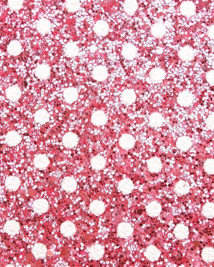 Sparkling Polka Dot Faux Leather Craft Sheets - Glamorous Creative Essentials