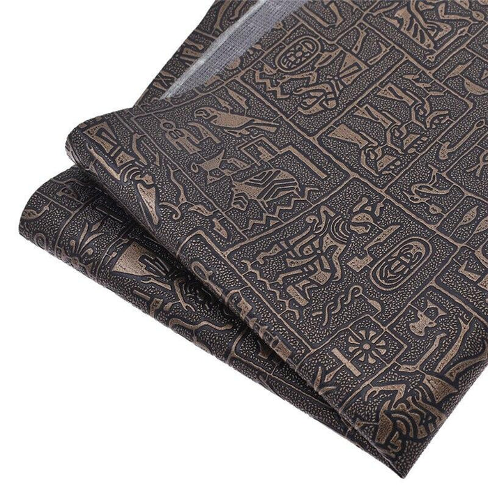 Egyptian-inspired Faux Leather Crafting Fabric - Unlock Your Creative Potential