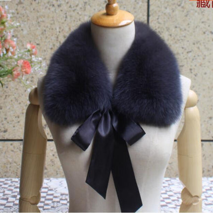 Luxurious Raccoon Dog Fur Ribbon Stole for Winter Elegance