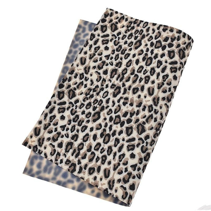 Leopard Print Synthetic Leather Fabric for Chic DIY Projects