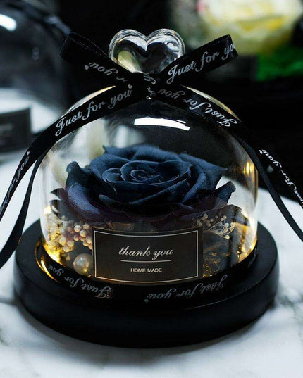 Eternal Radiance: Preserved Rose in Illuminated Glass Dome