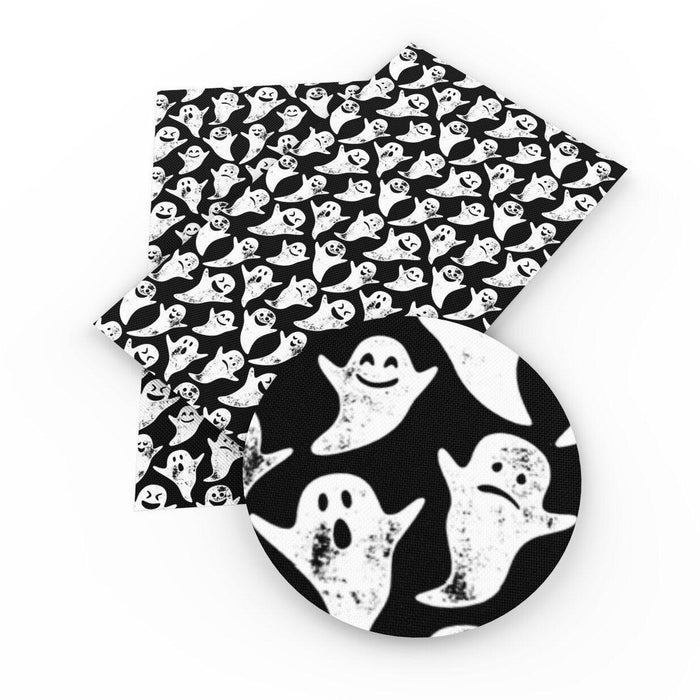 Hauntingly Fun Cartoon Halloween Character Synthetic Leather Fabric - 20*33cm