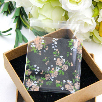 Cherry Blossom Treat Bags - Elegant Self-Adhesive Packaging for Handmade Confections
