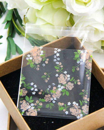Cherry Blossom Treat Bags - Elegant Self-Adhesive Packaging for Handmade Confections