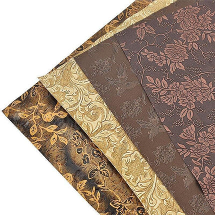 Chic Retro Floral Faux Leather Crafting Material - Perfect for Creative DIY Endeavors