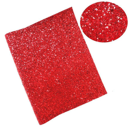 Glittery Faux Leather Craft Sheets for Creative DIY - 21CM x 29CM