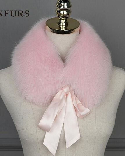 Luxurious Raccoon Dog Fur Ribbon Stole for Winter Elegance