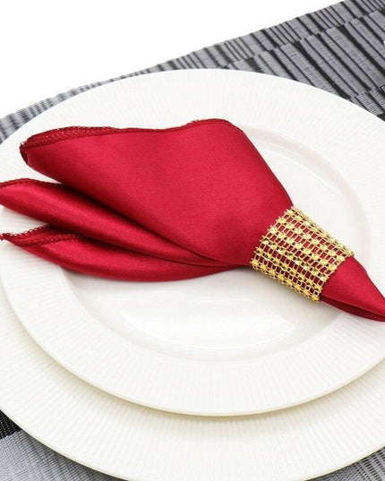 Elegant Satin Handkerchief Napkins: 50 Count for Upscale Events