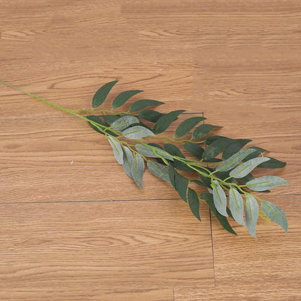 Realistic Green Willow Leaf Long Stem - Indoor and Outdoor Foliage Decor