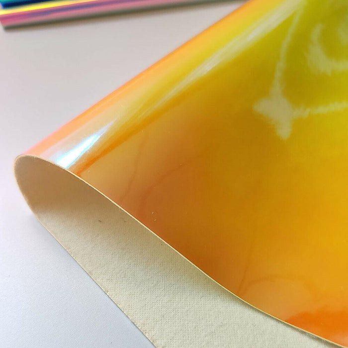 Reflective Holographic Iridescent Faux Leather - Essential Crafting Material
