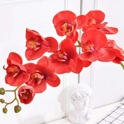 Lifelike Butterfly Orchid Faux Floral Arrangement - 10 Pack