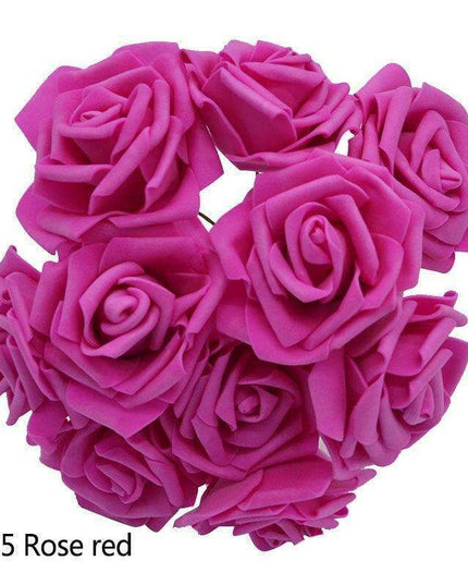 Chic 25-Piece Gray Foam Rose Arrangement - Lifelike and Effortless Decor