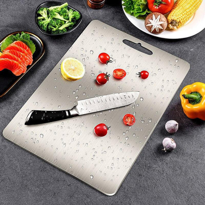 Stainless Steel Heavy Duty Chopping Board for Meat, Pizza, Vegetables and More