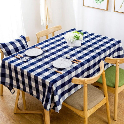 Waterproof Lattice Holiday Party Table Cover Cloth Plaid Tablecloth - Très Elite