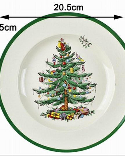 Holiday Spirit Ceramic Dinner Plates - Set of 4