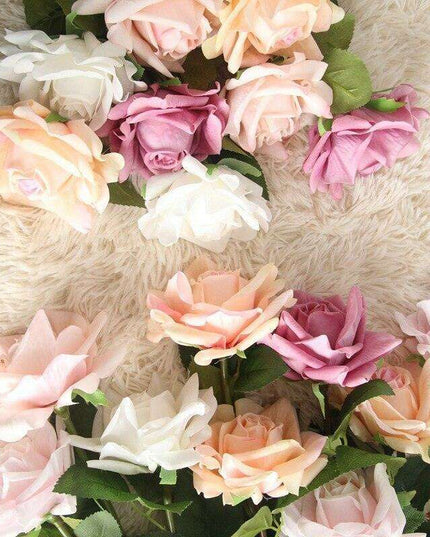 Elegant Silk Rose Collection - Set of 5, 12cm Decorative Blooms