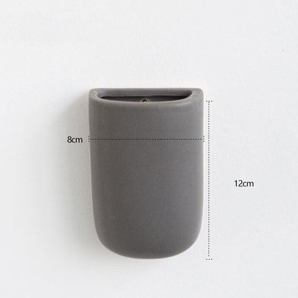 Elegant Scandinavian Ceramic Wall Planter Set for Modern Home Design