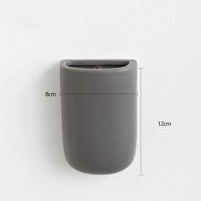 Elegant Scandinavian Ceramic Wall Planter Set for Modern Home Design