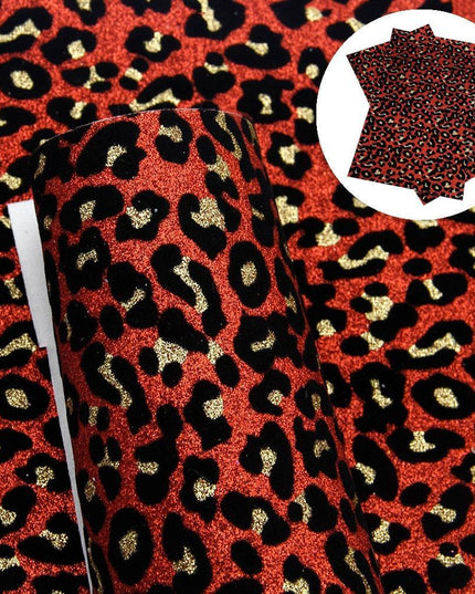 Sparkling Leopard Velvet Fabric Set - Perfect for Trendy DIY Creations