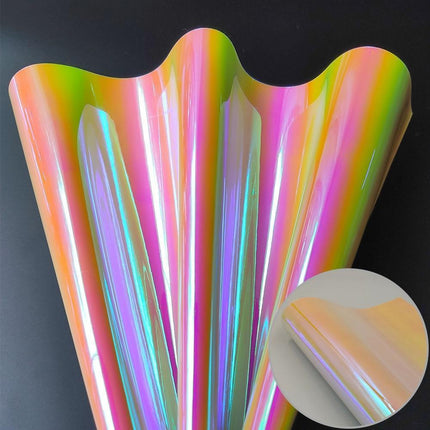 Reflective Holographic Iridescent Faux Leather - Essential Crafting Material