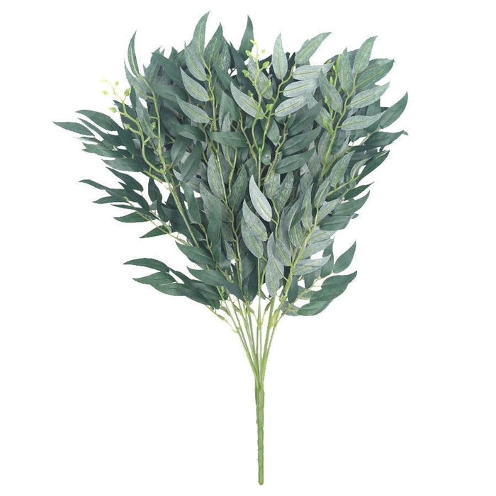 Green Silk Willow Branch Arrangement - Premium Artificial Foliage for Home and Wedding Decor