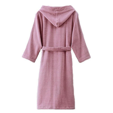 Men's Cozy Cotton Hooded Bathrobe for Summer Evenings