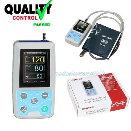 ABPM50 24 hours Ambulatory Blood Pressure Monitor Holter ABPM Holter BP Monitor with software contec-0-Très Elite-Monitor with 1 Cuff-Très Elite