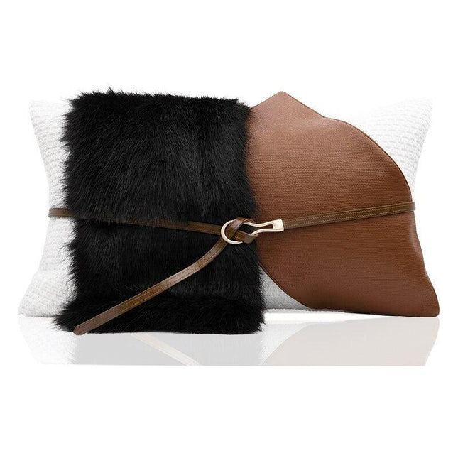 Cozy Scandinavian-Style Plush Lumbar Pillow Covers for Home Elegance