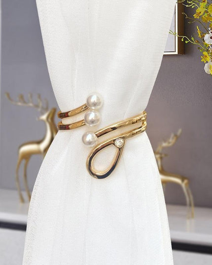 Luxurious Diamond Alloy Curtain Tieback with European Flair