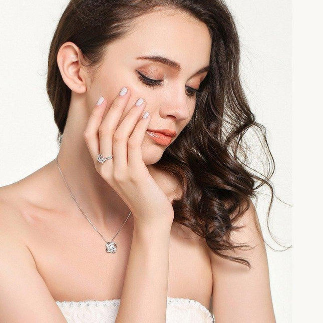 Timeless Love Knot Heart Pendant Necklace - A Cherished Gift for Her