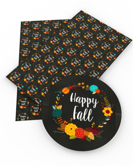 Fall-Inspired Premium Vegan Leather - Versatile DIY Crafting Material for Creative Projects