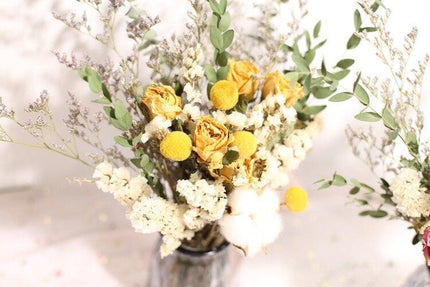 Dried Floral Elegance: Nature's Charm Arrangement Set for Home Decor and Photography
