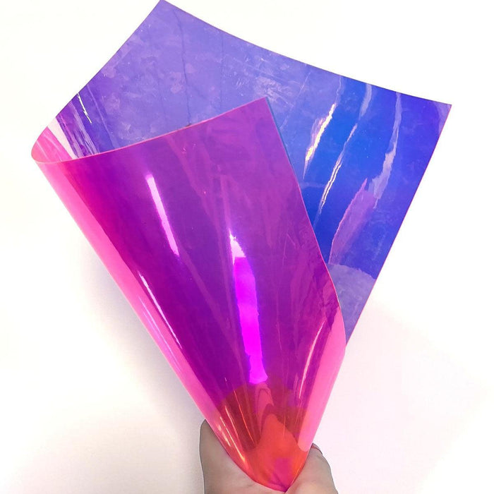 Iridescent Rainbow Vinyl Fabric - Magical Crafting Material for DIY Creations