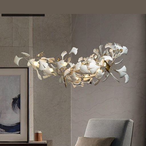 Luxurious Gold Pendant Light with Customizable Lampshade for Elegant Home Decor