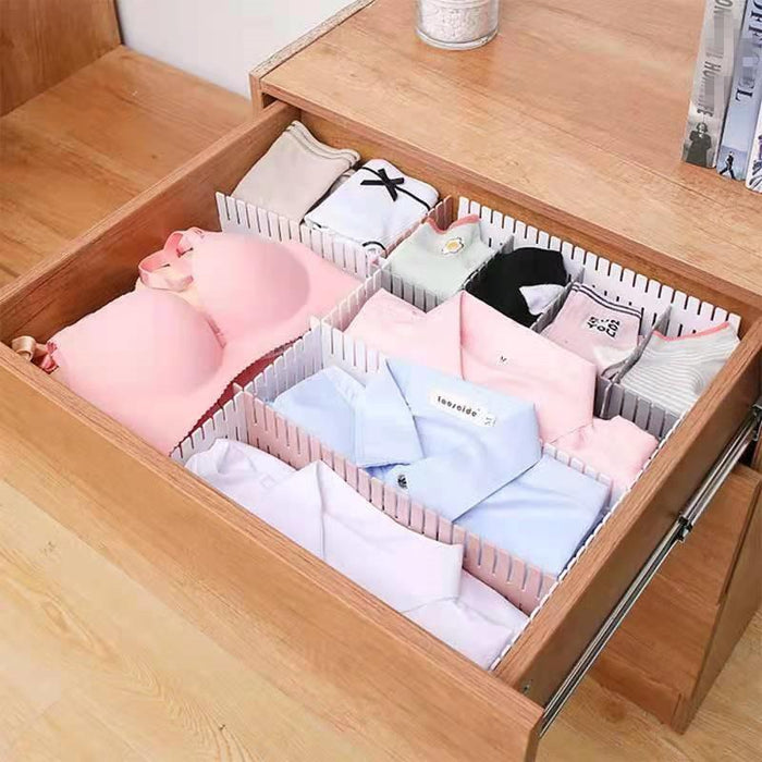 Refined Adjustable Plastic Drawer Dividers - Luxury Home Organization Set