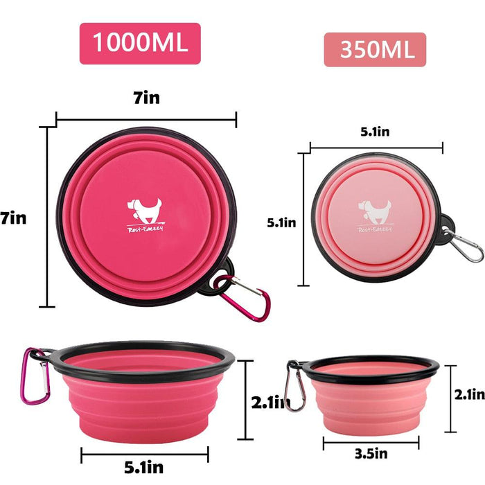 Portable Adjustable Silicone Dog Bowl for Traveling Pets