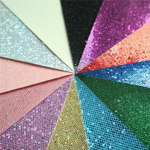 Diamond Sparkle PU Faux Leather Sheets for DIY Crafting