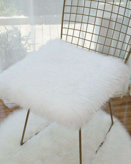 Soft Pink Plush Seat Cushion - Enhance Your Home with Cozy Elegance